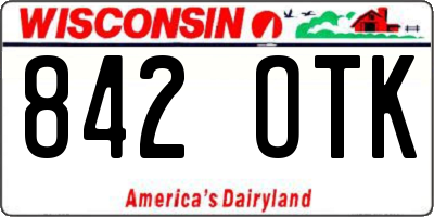 WI license plate 842OTK