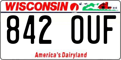 WI license plate 842OUF