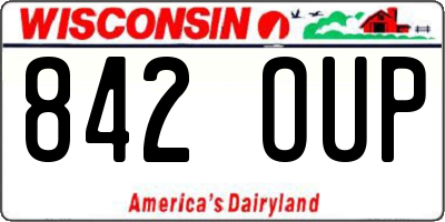 WI license plate 842OUP