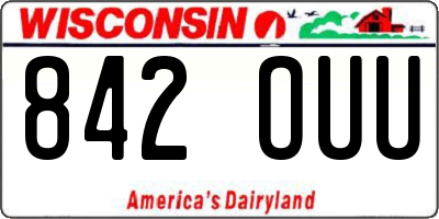 WI license plate 842OUU