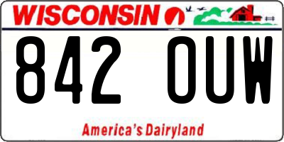 WI license plate 842OUW