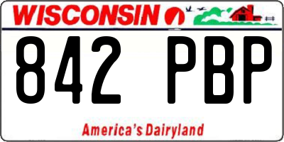 WI license plate 842PBP