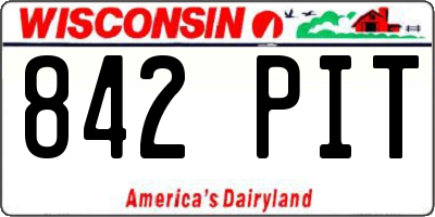 WI license plate 842PIT