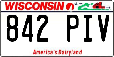WI license plate 842PIV