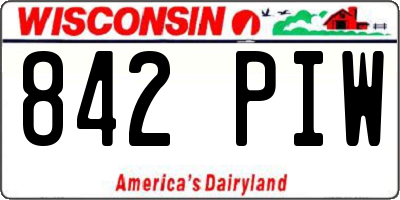 WI license plate 842PIW