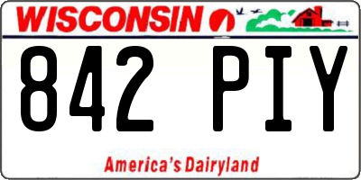 WI license plate 842PIY