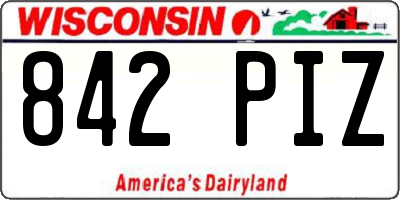 WI license plate 842PIZ