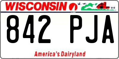 WI license plate 842PJA