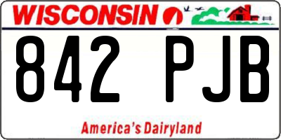 WI license plate 842PJB