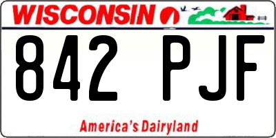 WI license plate 842PJF