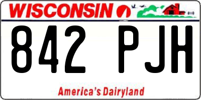 WI license plate 842PJH