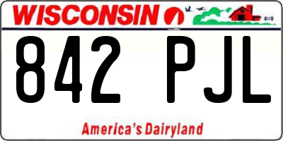 WI license plate 842PJL