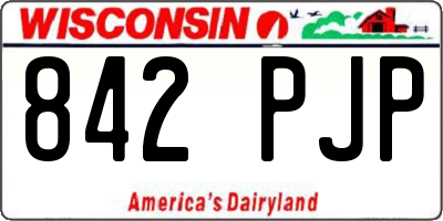 WI license plate 842PJP