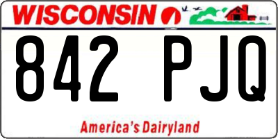 WI license plate 842PJQ