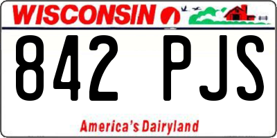 WI license plate 842PJS