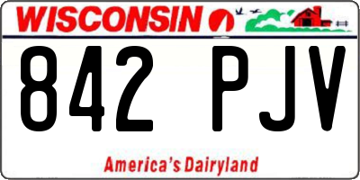 WI license plate 842PJV
