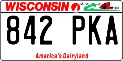 WI license plate 842PKA