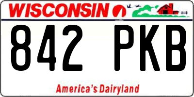 WI license plate 842PKB
