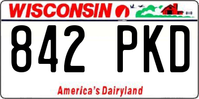 WI license plate 842PKD