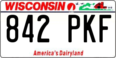 WI license plate 842PKF