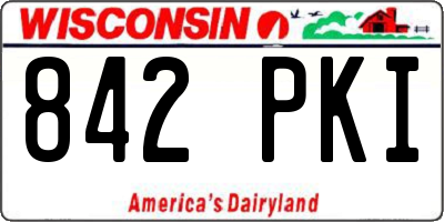 WI license plate 842PKI
