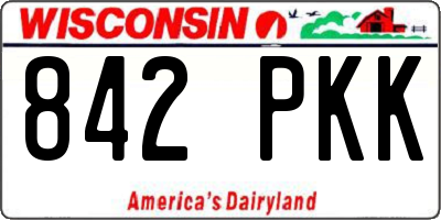 WI license plate 842PKK