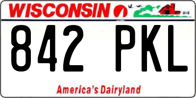 WI license plate 842PKL