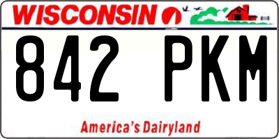 WI license plate 842PKM