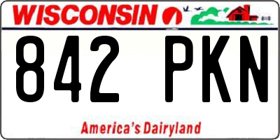 WI license plate 842PKN