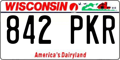 WI license plate 842PKR