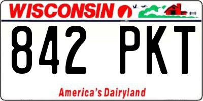 WI license plate 842PKT