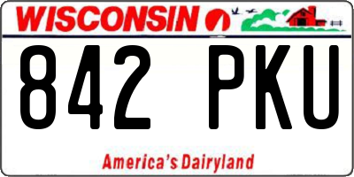 WI license plate 842PKU