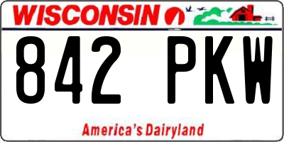 WI license plate 842PKW