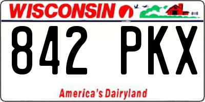 WI license plate 842PKX