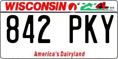 WI license plate 842PKY