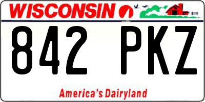 WI license plate 842PKZ
