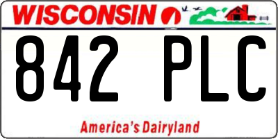 WI license plate 842PLC
