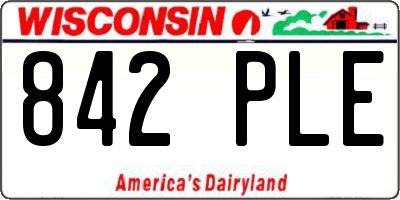 WI license plate 842PLE