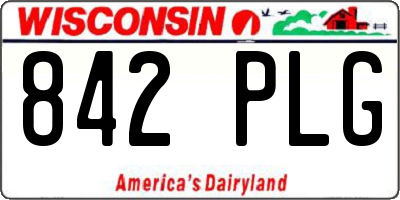 WI license plate 842PLG