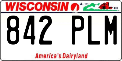 WI license plate 842PLM