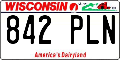 WI license plate 842PLN