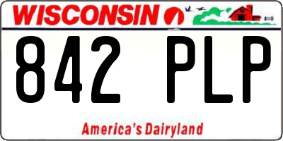 WI license plate 842PLP