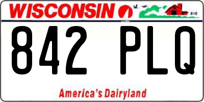 WI license plate 842PLQ