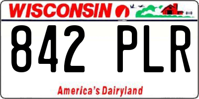 WI license plate 842PLR