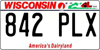 WI license plate 842PLX