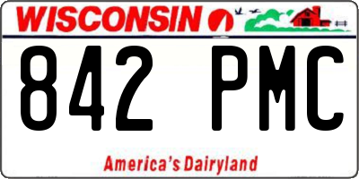 WI license plate 842PMC