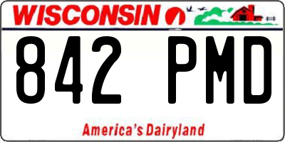 WI license plate 842PMD