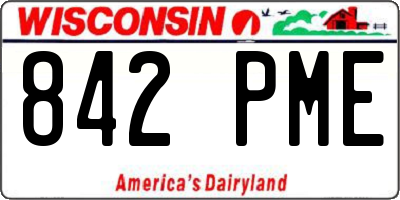 WI license plate 842PME