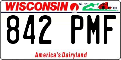 WI license plate 842PMF