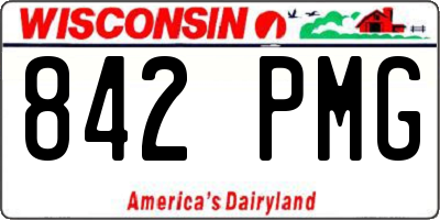 WI license plate 842PMG